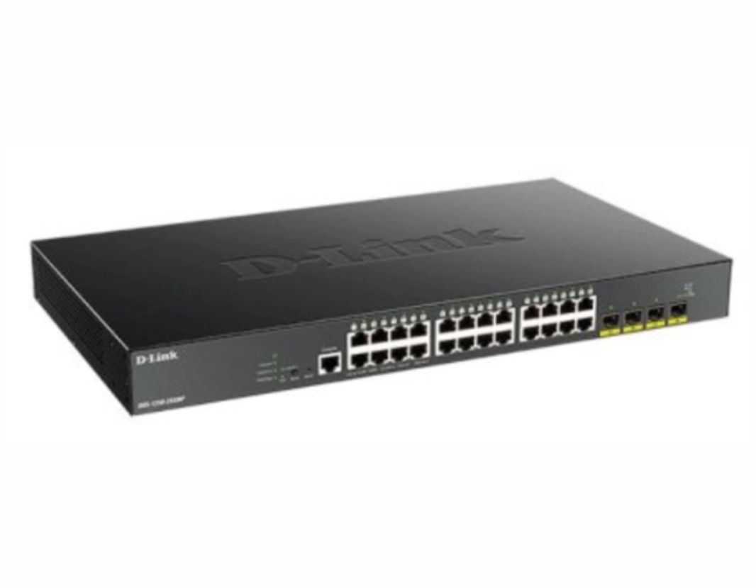 D-Link DGS-1250-28XMP/A1A Настраеваемый L2 коммутатор 24 порта  10/100/1000PoE + 4 порта 10G SFP+